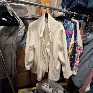 Woman Within Cream Teddy Jacket